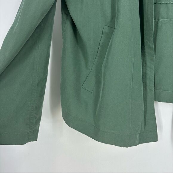 EILEEN FISHER Women’s Nori Sandwashed Tencel Round Neck Jacket Sz L - Picture 2 of 5